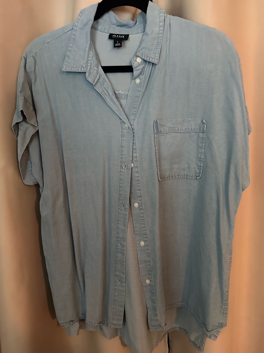 a.n.a Light Blue Women's Button-Down Shirt
